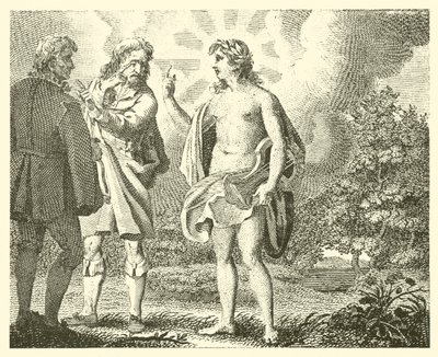 Der neidische Mann und der habgierige (Gravur) von English School