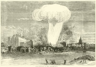 Die Explosion in der Avenue Rapp, April 1871 von English School