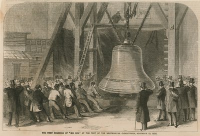 Das erste Läuten von Big Ben am Fuß des Westminster Clock Tower von English School