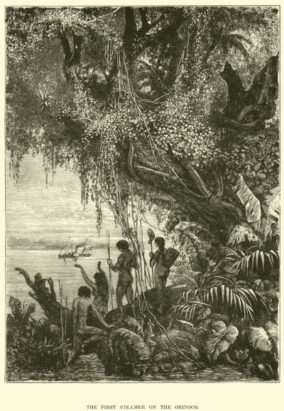 Der erste Dampfer auf dem Orinoco von English School