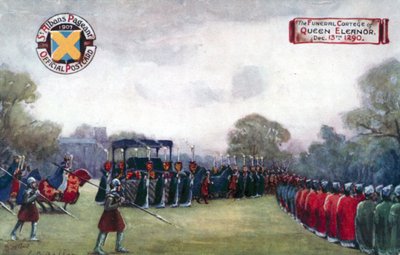 Der Trauerzug von Königin Eleanor, 13. Dezember 1290 von English School