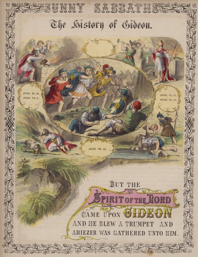 Die Geschichte von Gideon (farbige Gravur) von English School