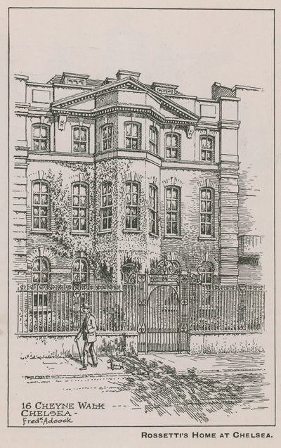 Das Zuhause von Dante Gabriel Rossetti von English School