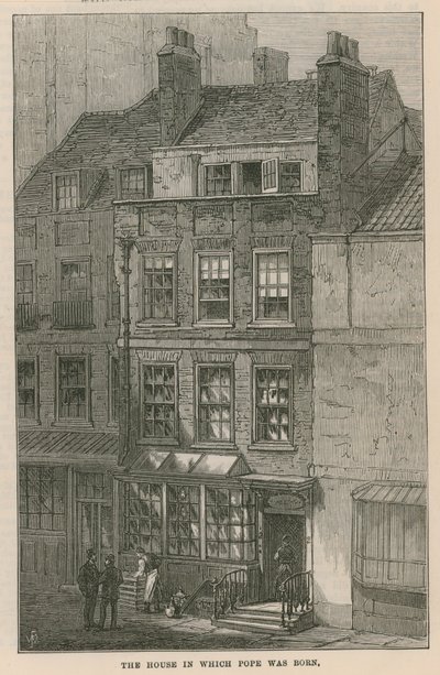 Das Haus, in dem Alexander Pope geboren wurde von English School