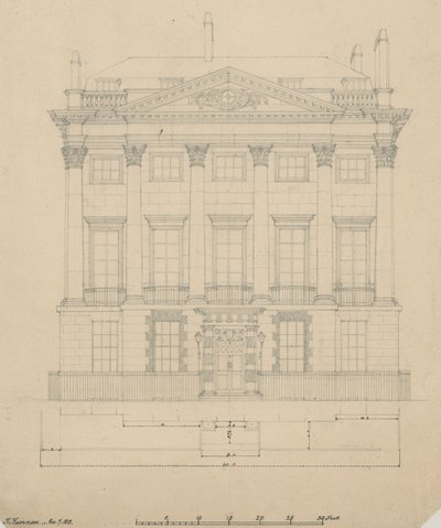 Das Haus von Mr. Scotmother, Cavendish Square, London von English School