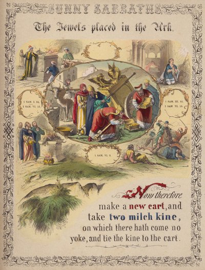 Die Juwelen in der Arche (farbige Gravur) von English School