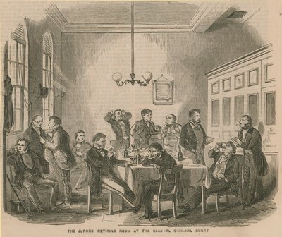 Der Rückzugsraum der Geschworenen im Central Criminal Court von English School
