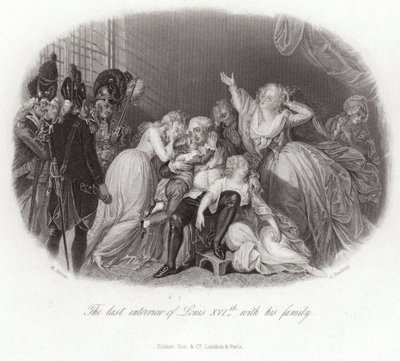 Das letzte Gespräch von Ludwig XVI. mit seiner Familie von English School