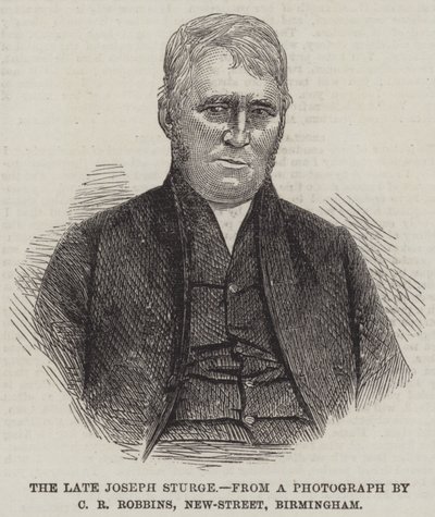 Der verstorbene Joseph Sturge (Gravur) von English School