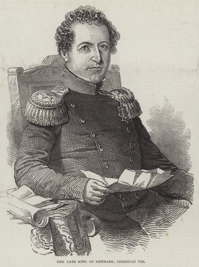 Der verstorbene König von Dänemark, Christian VIII. von English School