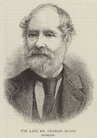 Der verstorbene Mr. Charles Reade, Romanautor (Gravur) von English School