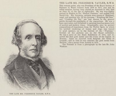 Der verstorbene Herr Frederick Tayler, RWS von English School