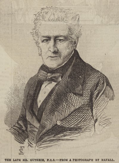 Der verstorbene Mr. Guthrie, FRS (Gravur) von English School