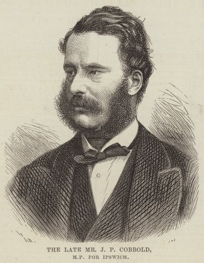 Der verstorbene Mr. J P Cobbold, MP für Ipswich (Stich) von English School