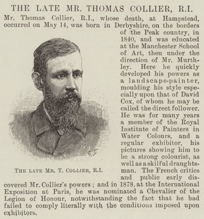 Der verstorbene Herr Thomas Collier von English School