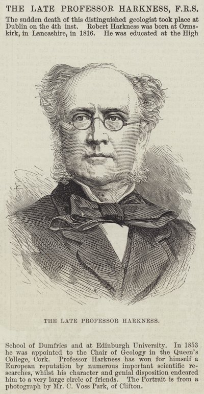 Der verstorbene Professor Harkness (Gravur) von English School