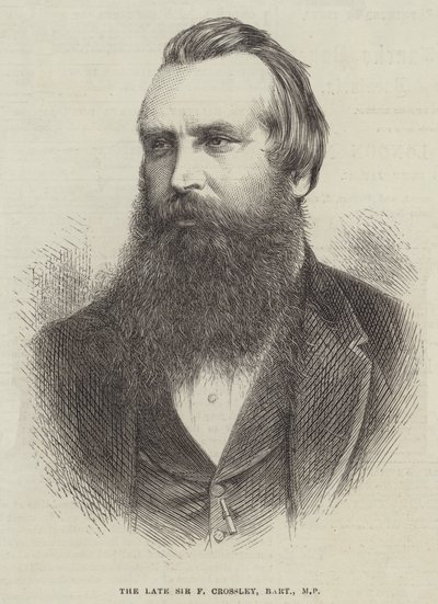 Der verstorbene Sir F. Crossley, Baronet, MP (Stich) von English School