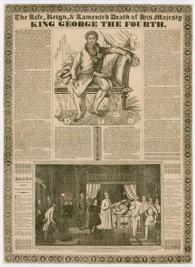 Das Leben und die Herrschaft und der bedauerliche Tod Seiner Majestät, König Georg IV. von English School