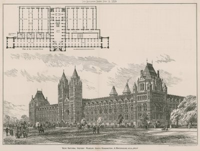 Das neue Natural History Museum, South Kensington, London von English School