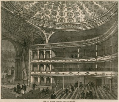 Das neue Surrey Theater, Blackfriars Road, London von English School