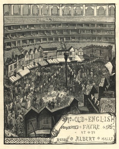 Der alte englische Jahrmarkt in der Royal Albert Hall von English School