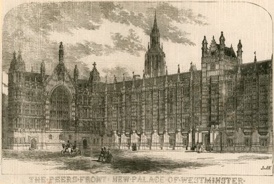 Die Vorderseite der Peers, Neues Palast von Westminster, London von English School