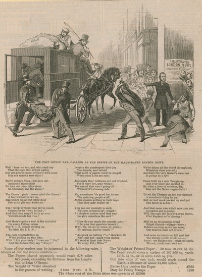 Das Postamt im Büro der Illustrated London News von English School
