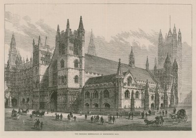 Der vorgeschlagene Wiederaufbau der Westminster Hall von English School