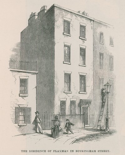 Die Residenz von John Flaxman in der Buckingham Street von English School