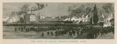 Der Aufruhr in Lillie Bridge, London von English School