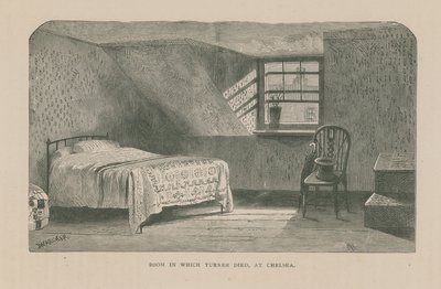 Das Zimmer, in dem der Künstler J. M. W. Turner starb von English School