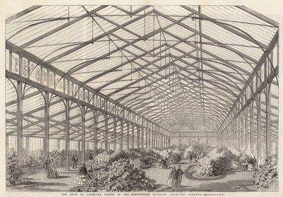 Die Ausstellung amerikanischer Pflanzen im Ashburham Pavilion, Cremorne Gardens von English School