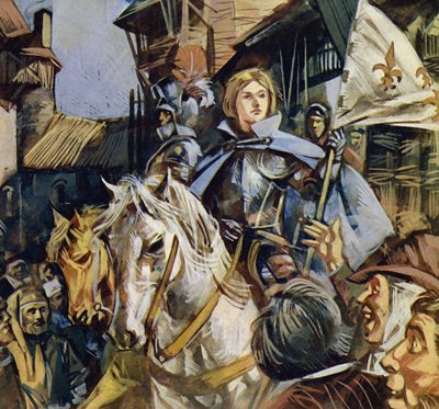 Die Bürger von Orleans waren über die Ankunft von Jeanne jubelnd von English School