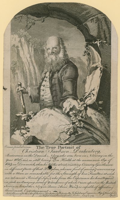Das wahre Porträt von Christian Jacobsen Drakenberg von English School