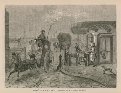 Das Drehkreuz der Waterloo Bridge von English School