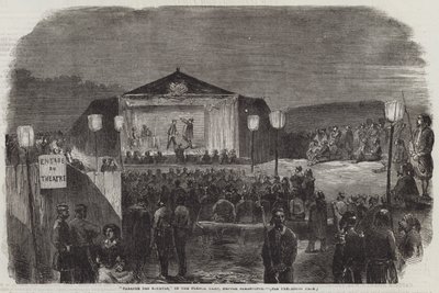 "Theatre des Zouaves" im französischen Lager vor Sewastopol (Gravur) von English School
