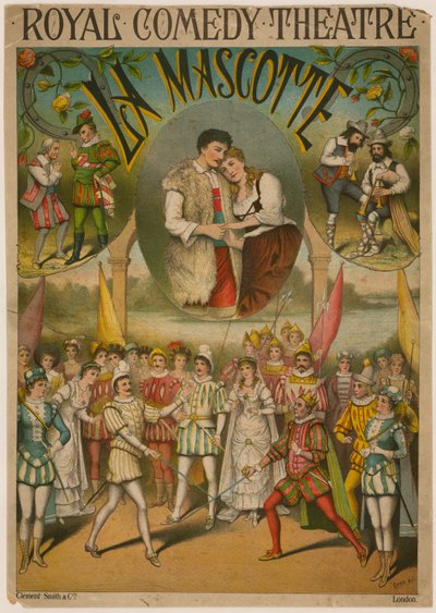 Theaterplakat, La Mascotte im Royal Comedy Theatre, London von English School