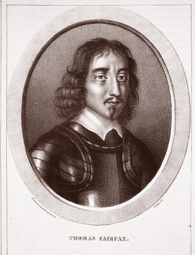 Thomas Fairfax, zugeschrieben Delaporte, graviert von de Ducarme von English School