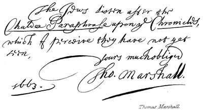 Thomas Marshall von English School