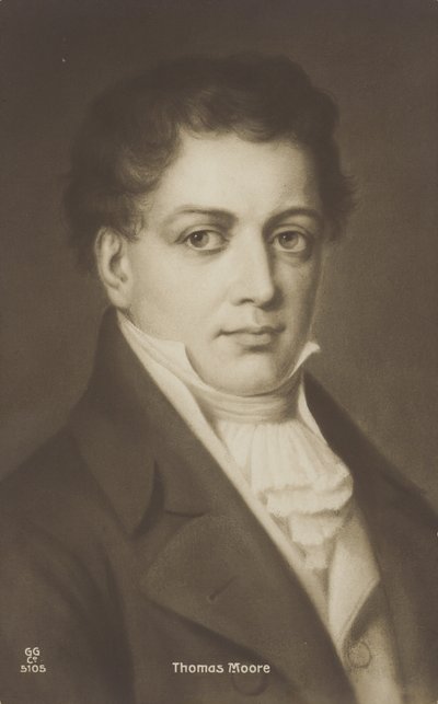 Thomas Moore (1779-1852), irischer Dichter, Sänger und Entertainer von English School