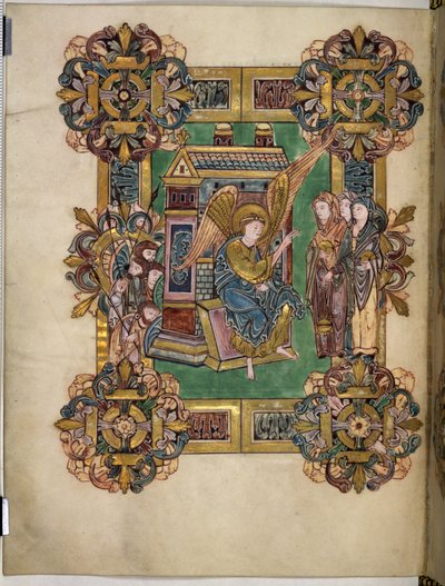 Die drei Marien am Grab, aus dem Benedictional von St. Æthelwold von English School