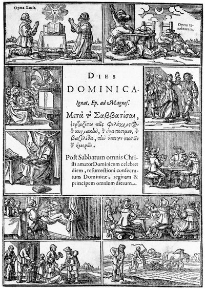 Titelseite zu Thomas Youngs Dies Dominica, 1639 von English School