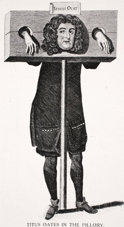 Titus Oates im Pranger von English School