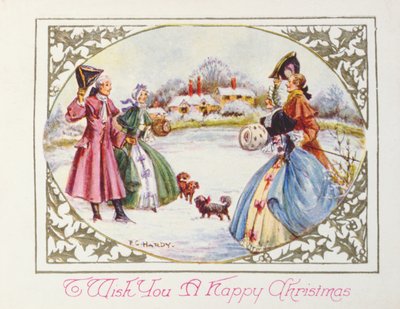 "Um Ihnen ein frohes Weihnachtsfest zu wünschen", viktorianische Karte von English School