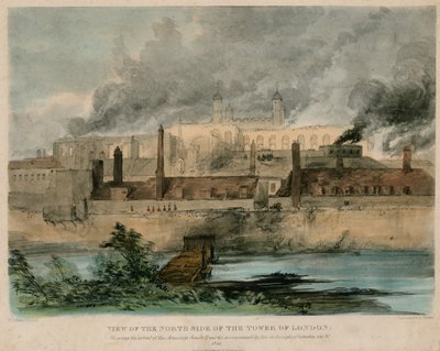 Tower von London Feuer, 1841 von English School