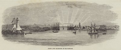 Stadt und Hafen von Havannah (Gravur) von English School