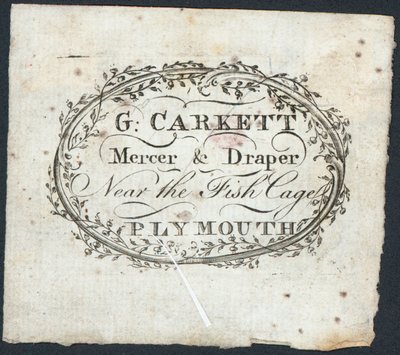 Handelskarte, G Carkett von English School