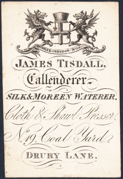 Handelskarte, James Tisdall von English School