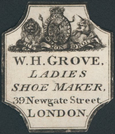 Visitenkarte, W H Grove von English School