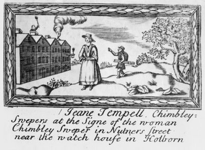 Handelskarte von Jeane Tempell, Schornsteinfeger von English School